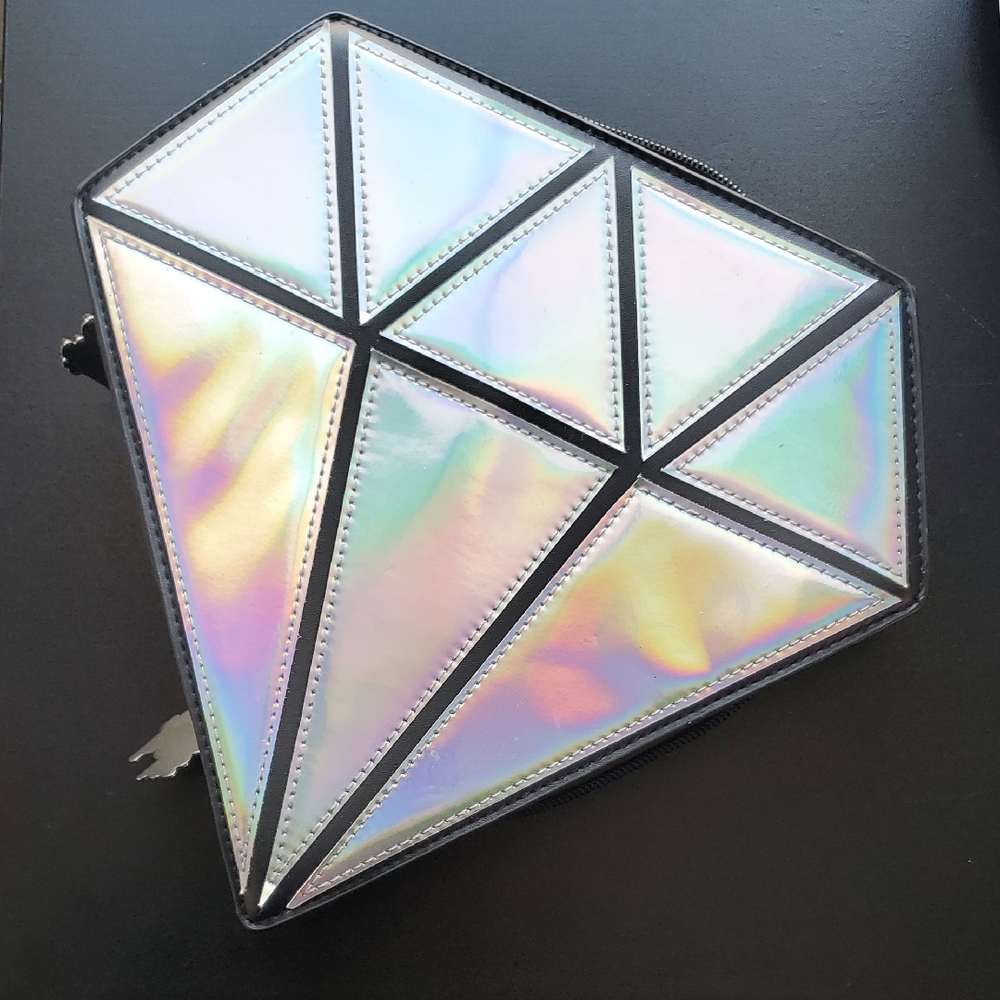 Unicorn Cosmetics Holographic Diamond Makeup Brushes and Bag